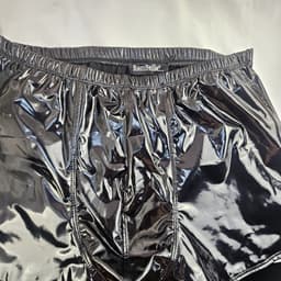 BamBella ® - Boxer short Maat S/M Datex Zwart (Latex en stof SM kleding BDSM erotische heren kleding ondergoed lingerie onderbroek zwart — thumbnail 2