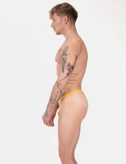 Barcode Berlin Thong Gor Yellow - MAAT XL - Erotisch Heren Ondergoed - String voor Man - Sexy mannen String — thumbnail 4