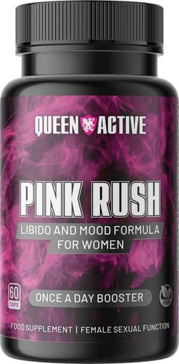Queen Active Pink Rush | Libido pillen voor vrouwen | Lust & stemming | Vrouwelijke vitaliteit support | Voedingssupplement | 60 vegan capsules — thumbnail 1