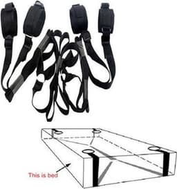 Bed Bondage Set voor onder het bed door - Zwart — thumbnail 4