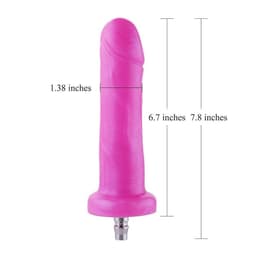 Hismith Anale & vaginale Medisch Siliconen Dildo Roze met QAC — thumbnail 4