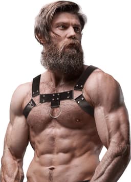 FETISH SUBMISSIVE ATTITUDE | Fetish Submissive Attitude - Eco Leather Chest Strap Harness Men — thumbnail 2