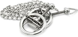 Kiotos - Stalen Tepelklem Ringen Met Ketting - RVS - Lengte Ketting 38 cm — thumbnail 5