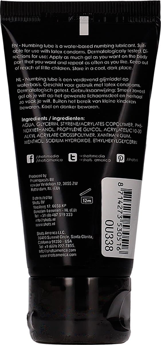 Shots - Ouch! Verdovend Glijmiddel black — afbeelding 1