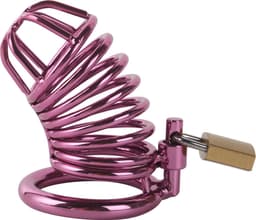 Banoch | Cockcage paars metaal | Chastity Cage met 3 ringen | 40 mm, 45 mm & 50 mm — thumbnail 8