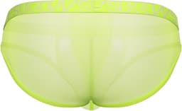 SUKREW Sheer Low-rise Brief Acid Yellow - MAAT L - Erotisch Heren Ondergoed - Slip voor Man - Sexy mannen Slip — thumbnail 2