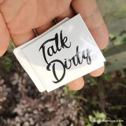 Talk Dirty Tattoo - sexy tijdelijke tattoo - neptattoo volwassenen - plak tattoo - erotiek — thumbnail 3