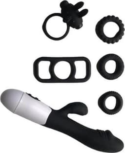 Erodit® Shock Cock - Erotische geschenk set - vibrators voor vrouwen , Anaal prostaat vibrator voor mannen- 4 verschillende cockringen - Seksspeeltje - Sex Toys - Seks speeltje - Erotiek voor Mannen, vrouwen, koppels — thumbnail 4