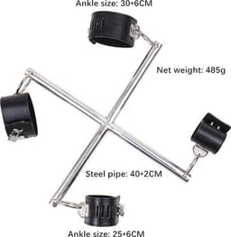 BDSM spreader bar / spreidstang verstelbaar met 4 handboeien Cimejo® — thumbnail 5