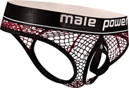 Male Power Cock Pit - Cockring String burgundy S/M — thumbnail 6