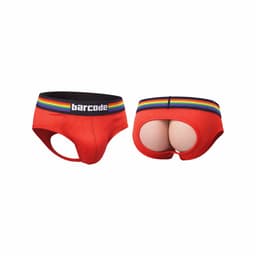 Barcode Berlin Backless Brief Pride Red - MAAT S - Erotisch Heren Ondergoed - Slip voor Man - Sexy mannen Slip — thumbnail 1