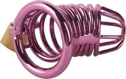 Banoch | Cockcage paars metaal | Chastity Cage met 3 ringen | 40 mm, 45 mm & 50 mm — thumbnail 4