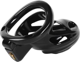 Banoch | Peniskooi aluminium zwart | 3 ringen | 45 mm, 50 mm & 55 mm | chastity cage voor mannen — thumbnail 5