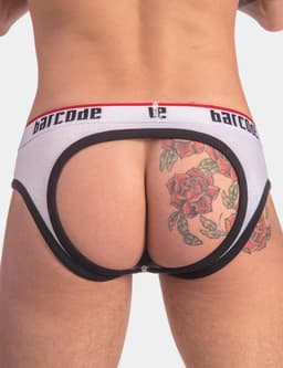 Barcode Berlin Maxime Backless Brief White - MAAT L - Erotisch Heren Ondergoed - Slip voor Man - Sexy mannen Slip — thumbnail 6