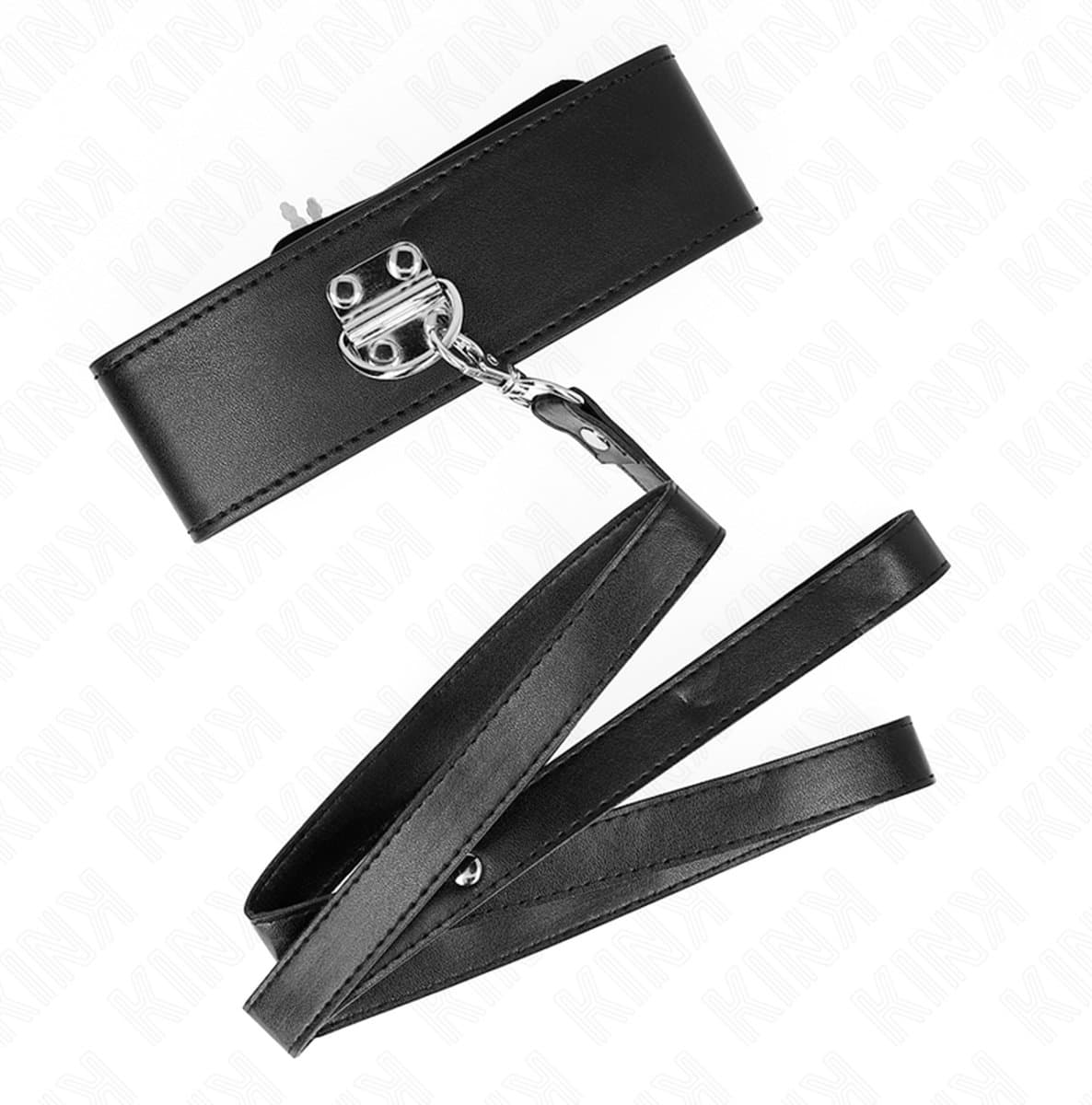 KINK - KETTING MET RIEM 116 CM MODEL 2 VERSTELBAAR 36-43 CM X 5 CM | KINKY | HALSBAND | SEKSSPEELTJES VOOR KOPPELS | SEX TOYS VOOR KOPPELS | BONDAGE | FETISH | BDSM | EXTREME BDSM | KINKY HALSBAND — afbeelding 1