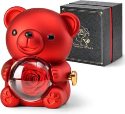 Romantische teddybeer met rozenbloem - Perfect cadeau voor Valentijnsdag, Moederdag, bruiloften en jubilea — thumbnail 1