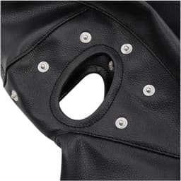 Hondenmasker met Riem – Zwart Lederen Puppy Play Masker – Verstelbaar – Uniseks – BDSM & Cosplay Gear – Kinky Pleasure® — thumbnail 2