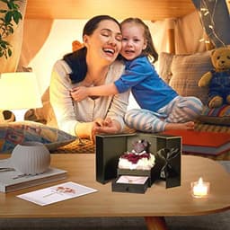 Eeuwige rozenblaadjes met teddybeer - Perfect cadeau voor vrouwen en vriendinnen — thumbnail 5