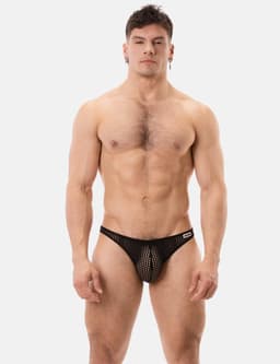 Barcode Berlin Reigi Brief Black - MAAT S - Erotisch Heren Ondergoed - Slip voor Man - Sexy mannen Slip — thumbnail 2