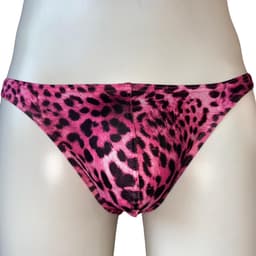 LekkerStout Roze Luipaard String voor Heren - Zachte Tanga - Rekbaar Mannen Ondergoed - Maat XL | ( LS190 ) — thumbnail 1