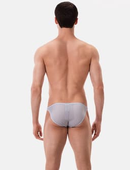 Barcode Berlin Reigi Brief Bluebeige - MAAT S - Erotisch Heren Ondergoed - Slip voor Man - Sexy mannen Slip — thumbnail 3