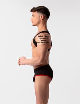 Barcode Berlin Mesh Brief Sicile Black-Red - MAAT L - Erotisch Heren Ondergoed - Slip voor Man - Sexy mannen Slip — thumbnail 3