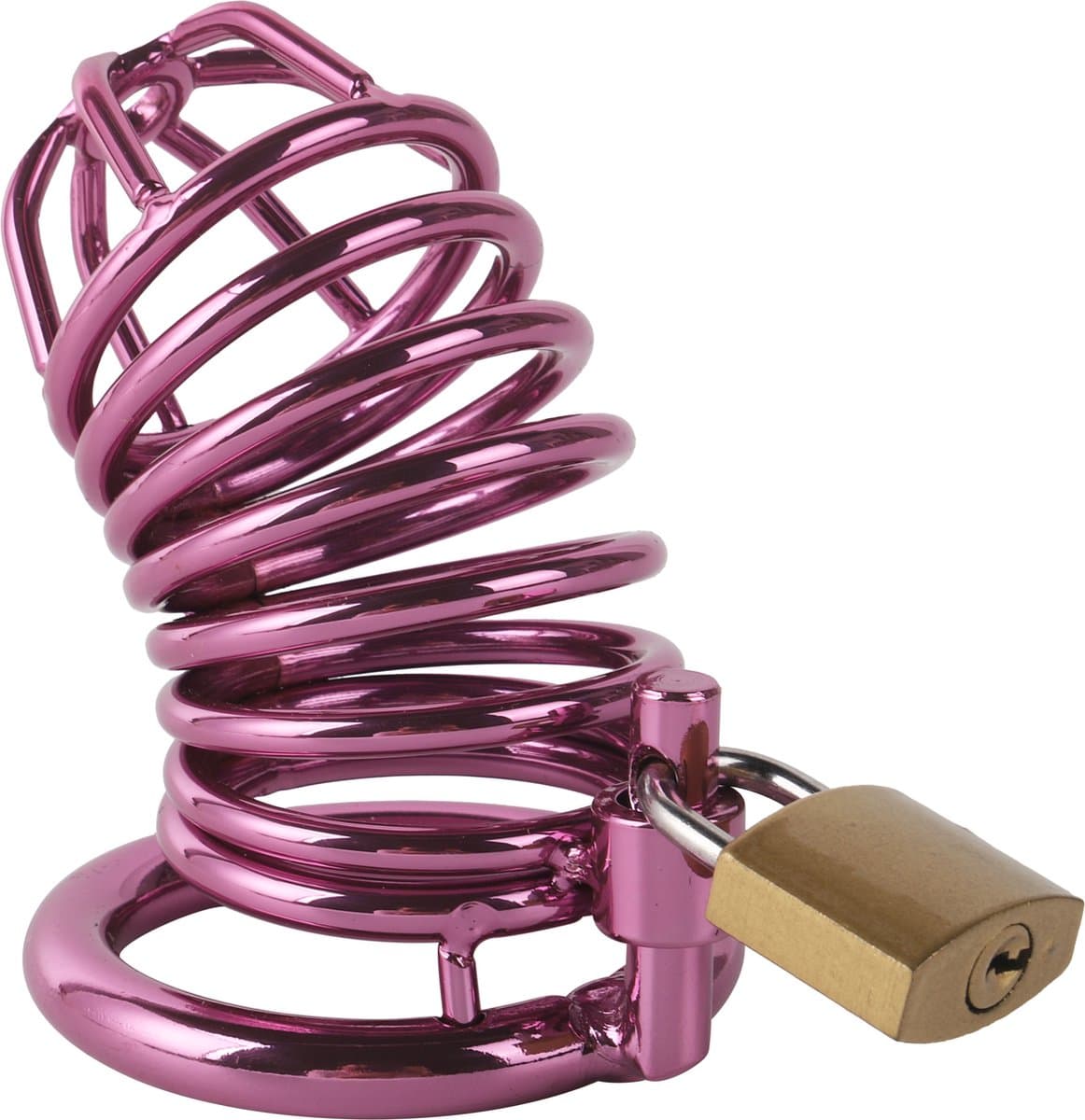 Banoch | Cockcage paars metaal | Chastity Cage met 3 ringen | 40 mm, 45 mm & 50 mm — afbeelding 1