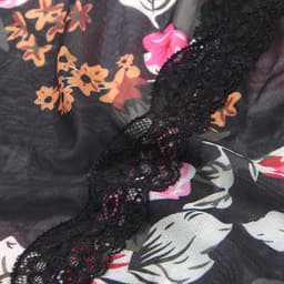 Zeloria Sexy Mesh Nachtjurk met Bloemenprint en Split – Transparante Lingerie Jurk met Kant en Slip – Verleidelijke Nightgown Dames – L — thumbnail 8