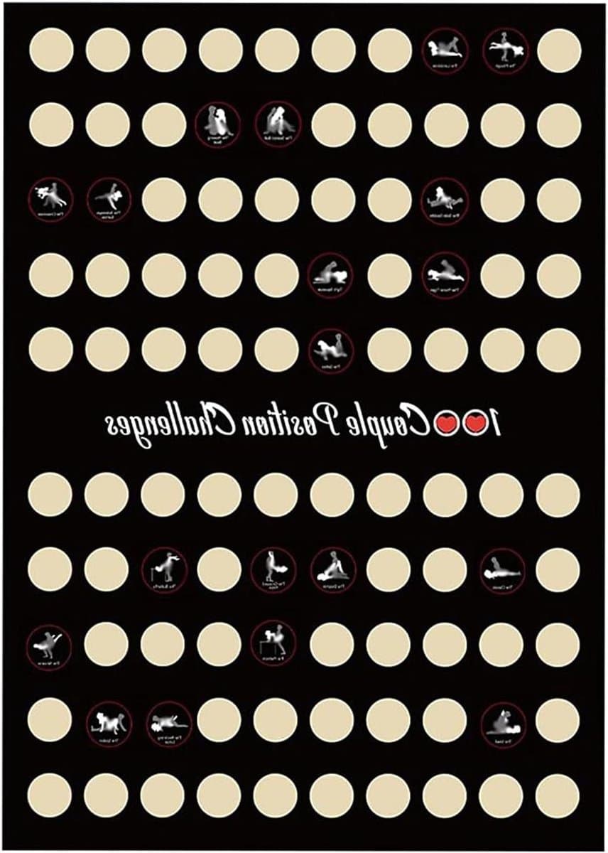 MK Stoer - Valentijnsdag Krasposter - Romantisch Cadeau - 100 Krassposities - Challenge - Koppel Cadeauset - Geliefden - Mini Formaat - Rood - Geschikt voor Valentijnsdag - Geliefden Cadeau met Posters — afbeelding 1