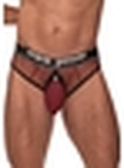Male Power Cock Pit - Cockring String burgundy S/M — thumbnail 9