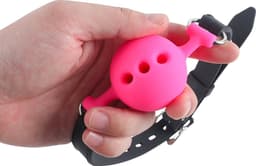 Banoch - ballgag siliconen medium - roze Ø 4,5 cm — thumbnail 2