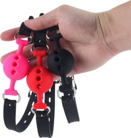 Banoch - ballgag siliconen small - roze Ø 3,5 cm - bdsm — thumbnail 13