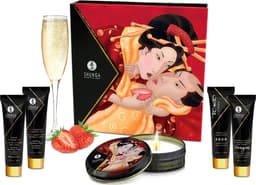 Shunga Geisha Sparkling Geschenkset Aardbeienwijn - Rood — thumbnail 10