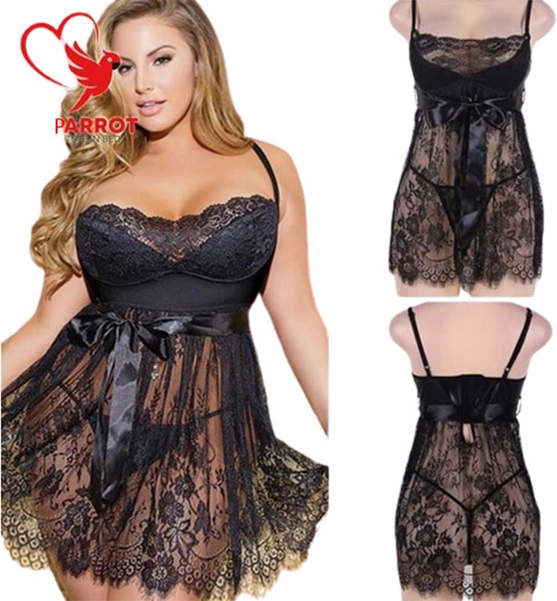 Plus Size Sexy Lingerie Dames - Grote maten - Erotisch - Transparant — afbeelding 1