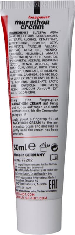 Hot-Penis Marathon Long Power Cream 30M-Creams&lotions&sprays — thumbnail 2