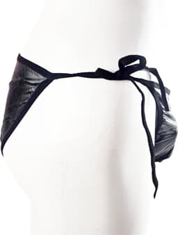 BamBella ® - Slip - Maat onesize Zwart SM kleding BDSM erotische heren kleding wetlook ondergoed lingerie onderbroek zwart — thumbnail 4