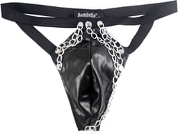 BamBella ® - String - Maat Onesize S M L - Zwart SM kleding BDSM erotische heren kleding ondergoed lingerie onderbroek zwart — thumbnail 2