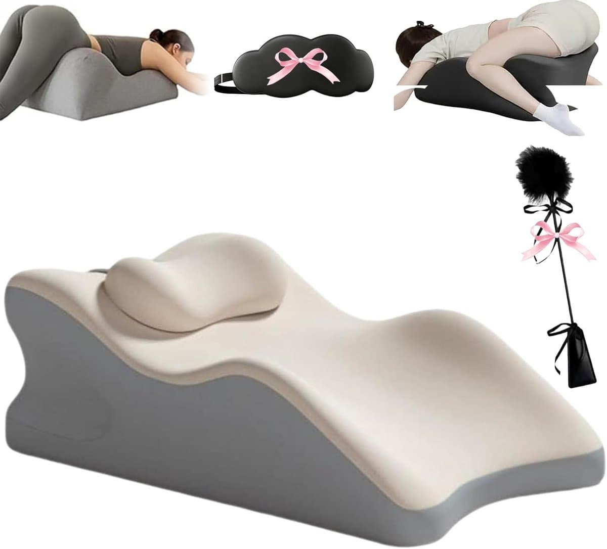 Intimiteit Kussen – 27° Ergonomisch Wigkussen voor Koppels | Memory Foam Steunkussen voor Comfort & Ontspanning — afbeelding 1