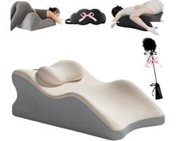 Intimiteit Kussen – 27° Ergonomisch Wigkussen voor Koppels | Memory Foam Steunkussen voor Comfort & Ontspanning