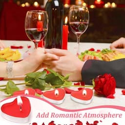 50 Hartvormige Theelichthouders en 1000 Zijden Rozenblaadjes Set voor Valentijnsdag Bruiloft — thumbnail 2