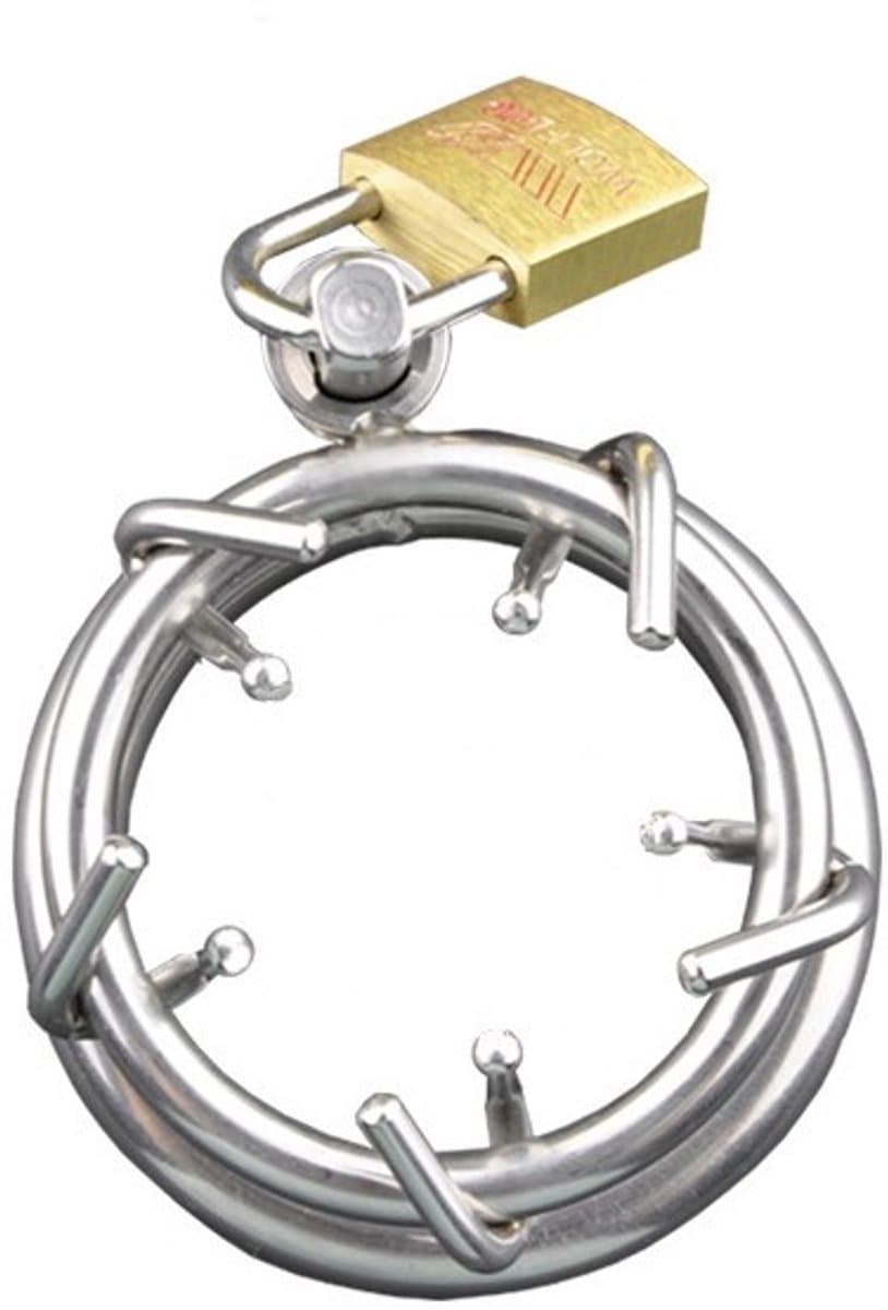 Nooitmeersaai - Kuisheidkooi met hangslotje - Metaal - Zilver - 45mm — afbeelding 1