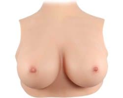 Siliconen nep borsten - Travestiet - Crossdresser - Transgender - Prothese - Ronde hals - Cup G - Voor 60 t/m 100 KILOGRAM