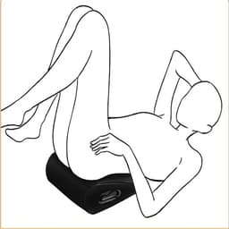 Seks kussen - Seks meubel - Sex Pillow - Opblaasbaar - Positie Kussen - Met handvaten - Zwart — thumbnail 6