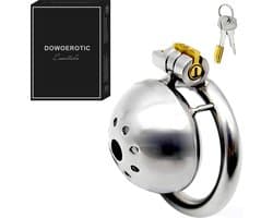 DOWO® - Mini Locker - Kuisheidskooi- Chastity cage - Peniskooi - Hemisferisch - Staal - 50 mm