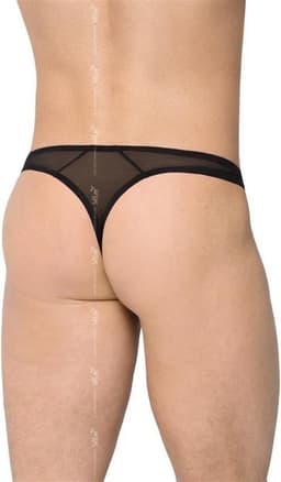 Sexy doorzichtige herenslip met visnet zwart XL — thumbnail 2