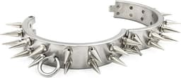 Heavy BDSM Spike halsband - RVS - Choker - Fetisj - SM - Slave - Man — thumbnail 2