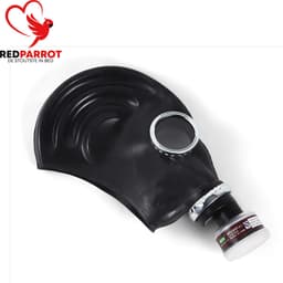 BDSM Gasmasker inclusief filter - Seks masker -BDSM - Latex rubber - One size — thumbnail 3
