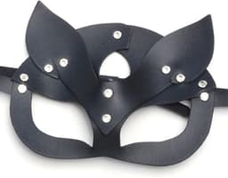 Luxe Cosplay Masker - Zwart - PU Leer - Kat - Sexy - Masquerade — thumbnail 3