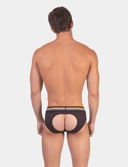 Barcode Berlin Backless Brief Pride Black - MAAT M - Erotisch Heren Ondergoed - Slip voor Man - Sexy mannen Slip — thumbnail 2