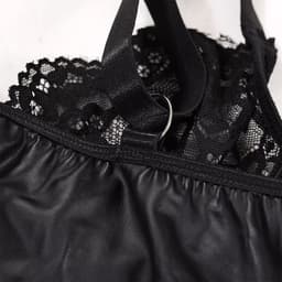 Leatherlook & Kant Sexy Jurkje – Lingerie Erotisch – Sexy Lingerie Dames –Lingerie Sexy Setje – Luxe Sensuele Lingerieset – Leren PU Lingerie Jurkje – Wetlook/Latex – Verleidelijk & Mysterieus – Kinky – BDSM – Dare to Undress – XS/S, M, L, XL, XXL — thumbnail 5
